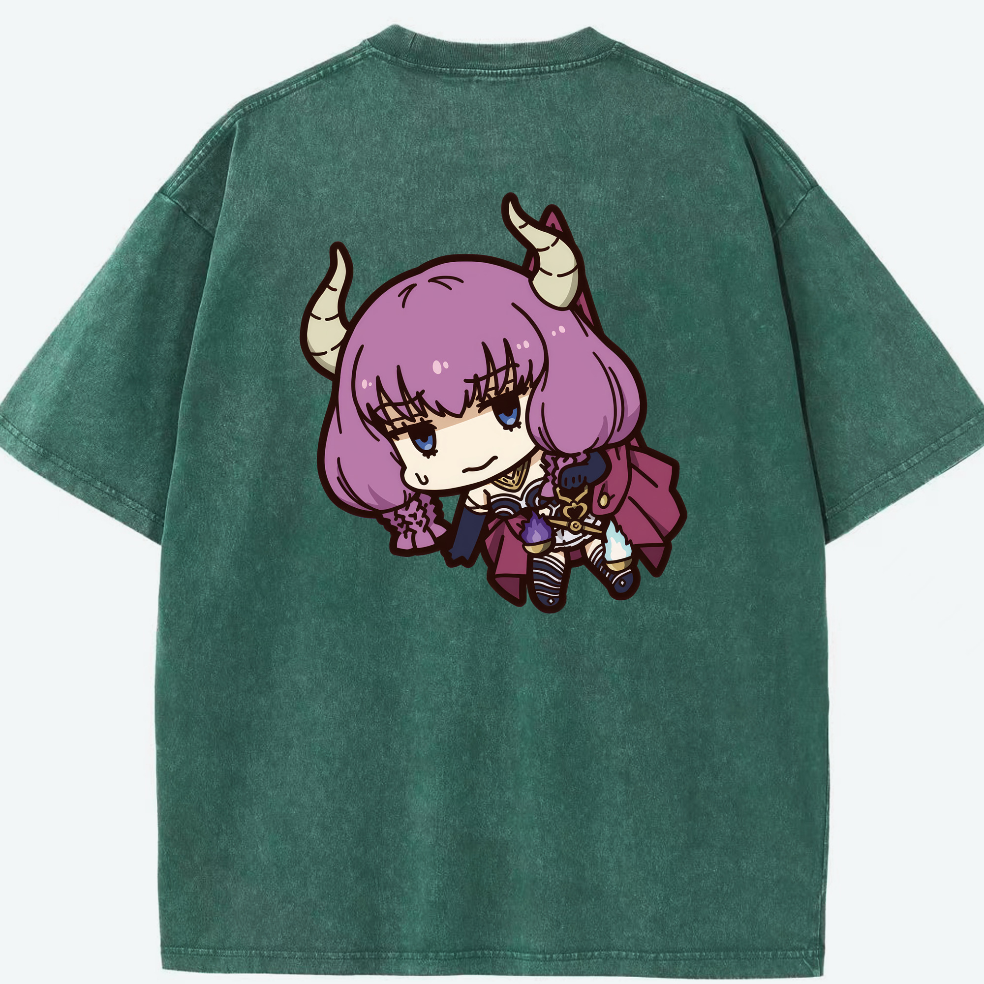 （画像用） 葬送のフリーレン Frieren 綿100% ヴィンテージ風 半袖Tシャツ（背面プリント）